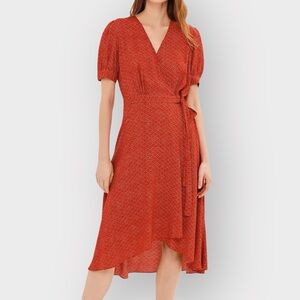 Ba&Sh Valy Printed Wrap Midi Dress